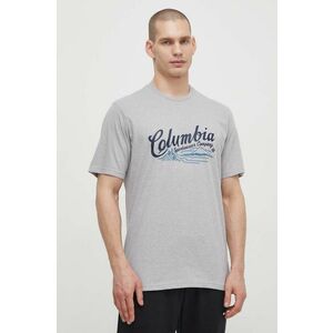 Columbia tricou din bumbac Rockaway River culoarea gri, cu model 2022181 imagine