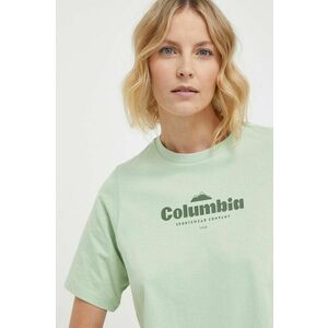 Columbia tricou din bumbac North Cascades culoarea verde 1992085 imagine