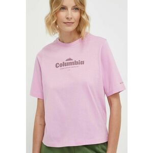 Columbia tricou din bumbac North Cascades culoarea roz 1992085 imagine
