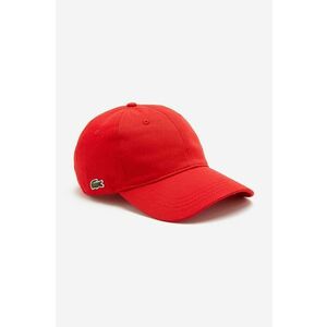 Lacoste șapcă de baseball din bumbac culoarea roșu, uni imagine