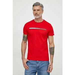 Tommy Jeans tricou din bumbac bărbați, culoarea roșu, cu imprimeu DM0DM13509 imagine