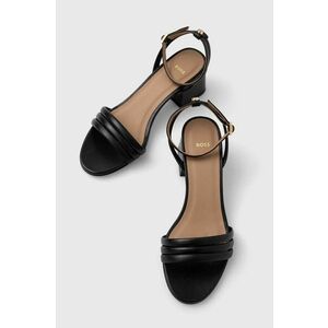 BOSS sandale de piele Melanie culoarea negru, 50516811 imagine