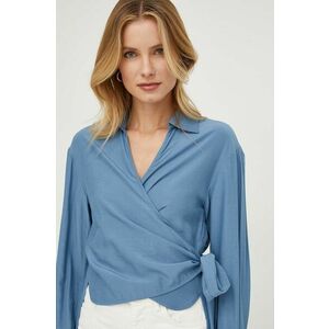 Sisley bluză femei, cu guler clasic, regular imagine