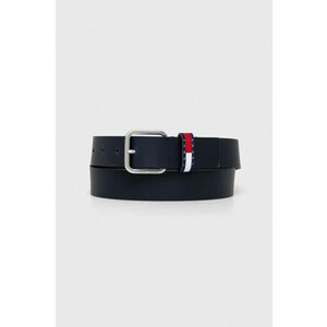 Tommy Jeans curea de piele bărbați, culoarea bleumarin AM0AM12337 imagine