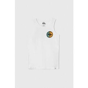 Quiksilver tricou de bumbac pentru copii LONGFADEYTHTK culoarea alb, cu imprimeu imagine