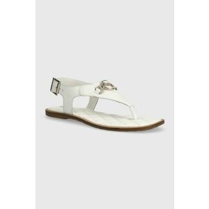 Barbour sandale de piele Vivienne femei, culoarea alb, LFO0682WH12 imagine