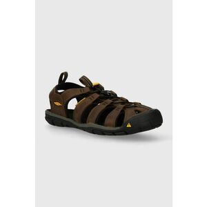Keen sandale Clearwater CNX Leather barbati, culoarea maro imagine