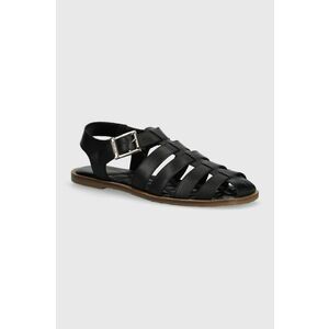 Barbour sandale de piele Macy femei, culoarea negru, LFO0683BK12 imagine