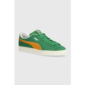Puma sneakers din piele intoarsă Suede Patch culoarea verde 395388 imagine