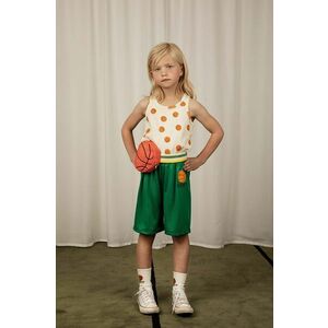 Mini Rodini pantaloni scurți copii Basket culoarea verde, cu imprimeu imagine