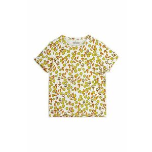 Mini Rodini tricou copii Flowers culoarea galben, cu model imagine