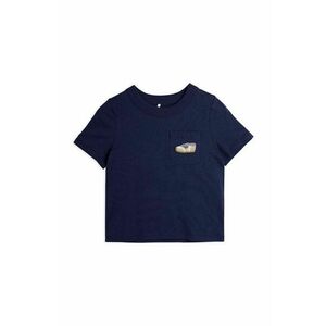 Mini Rodini tricou de bumbac pentru copii Jogging culoarea bleumarin, cu imprimeu imagine