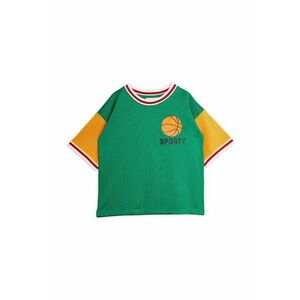 Mini Rodini tricou copii Basket culoarea verde, cu imprimeu imagine