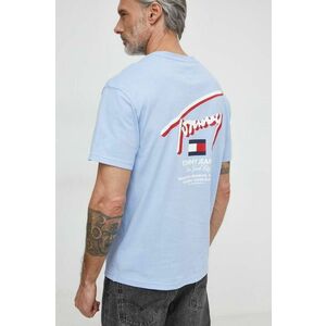Tommy Jeans tricou din bumbac bărbați, cu imprimeu DM0DM18574 imagine