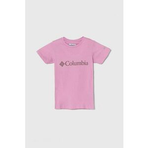 Columbia tricou de bumbac pentru copii Mission Lake Short culoarea roz imagine
