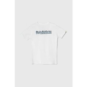 Quiksilver tricou de bumbac pentru copii OMNIFILLYTH culoarea alb, cu imprimeu imagine