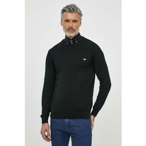 Gant pulover de bumbac culoarea negru, light imagine