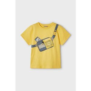 Mayoral tricou copii culoarea galben, cu imprimeu imagine