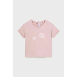 Mayoral tricou din bumbac pentru bebelusi culoarea roz imagine