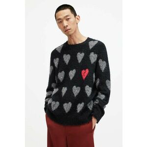 AllSaints pulover de lana AMORE barbati, culoarea negru imagine