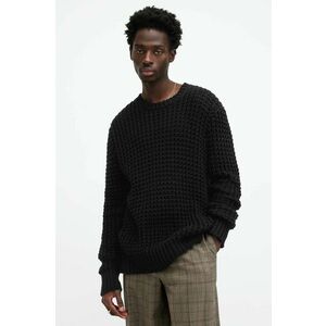 AllSaints pulover de bumbac ILLUND culoarea negru, călduros imagine