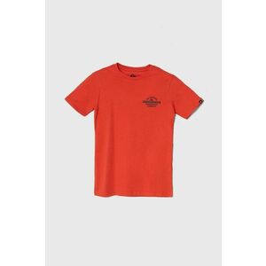 Quiksilver tricou de bumbac pentru copii TRADESMITHYTH culoarea rosu, cu imprimeu imagine