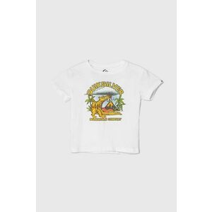 Quiksilver tricou de bumbac pentru copii BARKINGTIGERBOY culoarea alb, cu imprimeu imagine