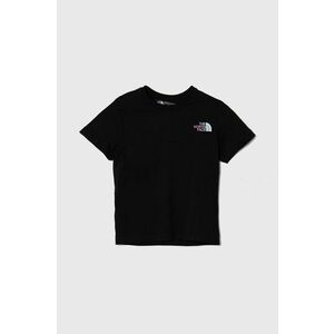 The North Face tricou de bumbac pentru copii RELAXED GRAPHIC TEE 2 culoarea negru imagine