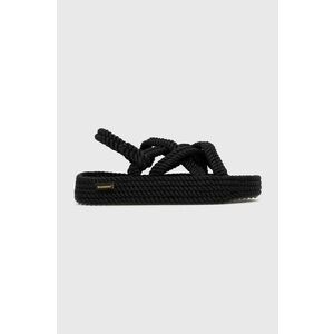 Bohonomad sandale Bodrum femei, culoarea negru, cu platforma imagine