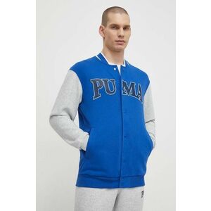 Puma bluză SQUAD bărbați, culoarea bleumarin, cu imprimeu 678971 imagine