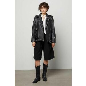 Answear Lab pantaloni scurti femei, culoarea negru, neted, high waist imagine