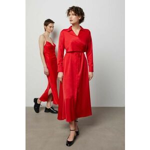 Answear Lab rochie culoarea rosu, maxi, oversize imagine