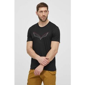 Salewa tricou sport Pure Eagle Frame Dry culoarea negru, cu imprimeu imagine