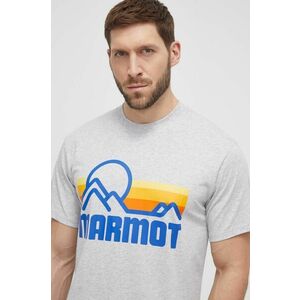 Marmot tricou Coastal barbati, culoarea gri, cu imprimeu imagine