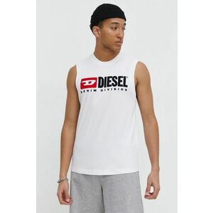 Diesel tricou din bumbac barbati, culoarea alb imagine