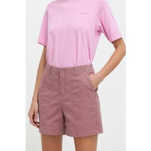 Columbia pantaloni scurți Calico Basin femei, culoarea roz, uni, high waist 2073211 imagine