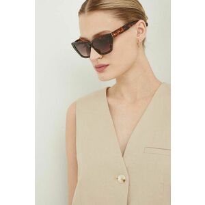 AllSaints ochelari de soare femei, culoarea maro imagine