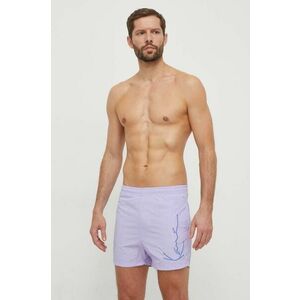 Karl Kani pantaloni scurti de baie culoarea violet imagine