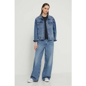 Hollister Co. geaca jeans femei, de tranzitie, oversize imagine