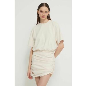 Abercrombie & Fitch rochie culoarea bej, mini, oversize imagine
