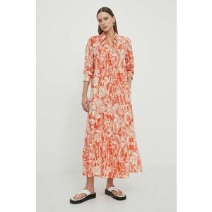 Marc O'Polo rochie din bumbac culoarea portocaliu, maxi, oversize imagine
