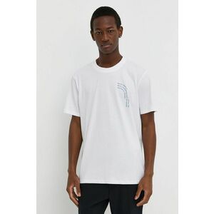 Les Deux tricou din bumbac barbati, culoarea alb, cu imprimeu imagine