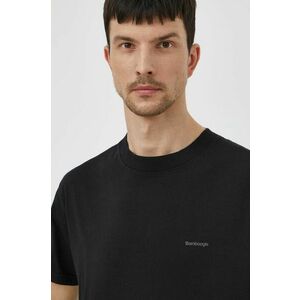 Bomboogie tricou din bumbac barbati, culoarea negru, neted imagine