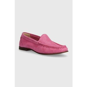 Gant mocasini din piele intoarsa Kellie femei, culoarea roz, cu toc plat, 28573566.G597 imagine