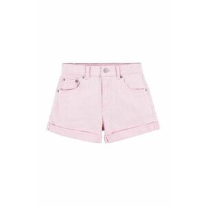 Levi's pantaloni scurti din denim pentru copii culoarea roz, neted, talie reglabila imagine