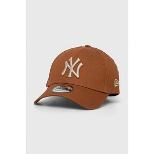 New Era șapcă de baseball din bumbac culoarea maro, cu imprimeu, NEW YORK YANKEES imagine