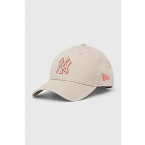 New Era șapcă de baseball din bumbac culoarea gri, cu imprimeu, NEW YORK YANKEES imagine
