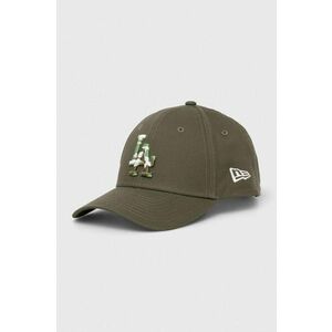 New Era șapcă de baseball din bumbac culoarea verde, cu imprimeu, LOS ANGELES DODGERS imagine