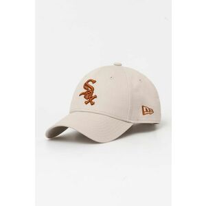 New Era șapcă de baseball din bumbac culoarea bej, cu imprimeu, CHICAGO WHITE SOX imagine