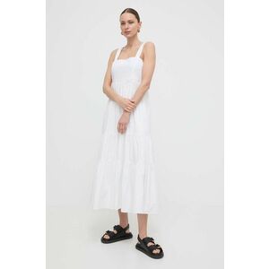 MICHAEL Michael Kors rochie culoarea alb, midi, evazati imagine